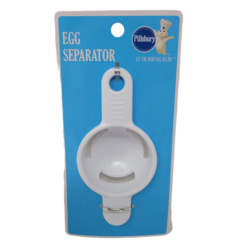 White Pillsbury Doughboy Egg Separator - Seperates Egg Yolks Easily Kitchen Tool